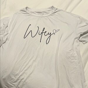 White 'Wifey' T-Shirt oversized